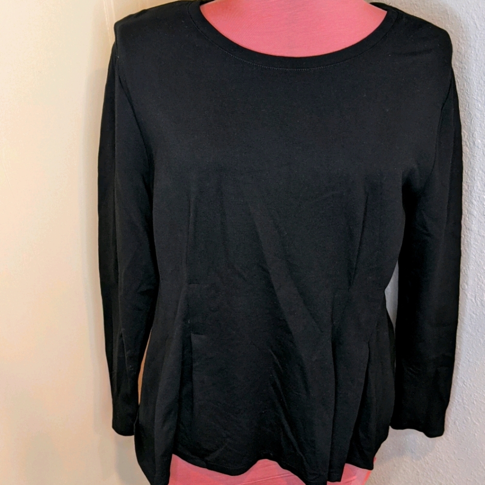 Women's Black Peplum Top